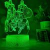 3D Avengers Spider-Man, Iron Man, Captain America Night Light with Remote Control LED Lamp
