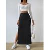 Women's Half-body Skirt High Waist Side Slit Slim Knit Half-body Skirt Spring and Autumn Plus Size