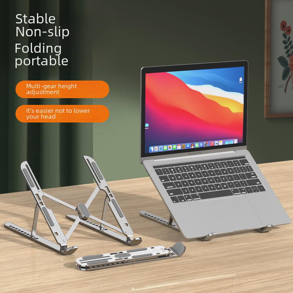 "Adjustable Aluminum Alloy Laptop Stand with Heat Dissipation"