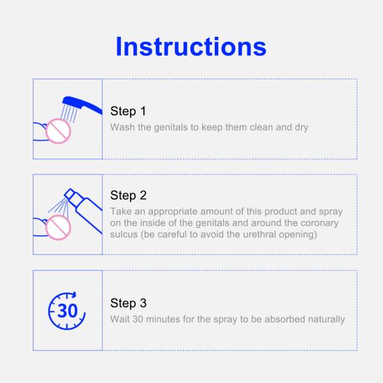 2ML/Bottle Delay Spray Flirt Safe Plant Extracts Men Delayed Topical Spray for External Use