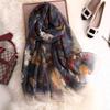Luxury Brand Large Silk Scarf Women Fashion Print Shawls and Wrap Bufanda Female Beach Scarves Thin Soft Stoles