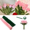 1 Set Pipe Wire Cleaners Crafts Flexible Bendable Stems Colorful Chenille Bouquet DIY Tulip Making Kit