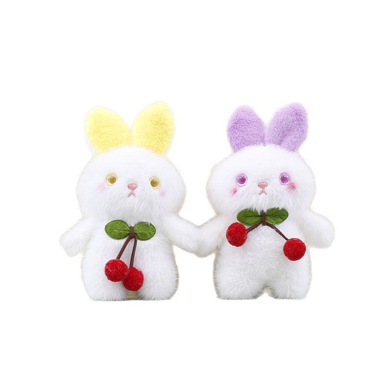 Cherry Plush Rabbit Toy Pp Cotton Stuffed Animal Keychain For Gift Kids