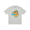FW21 Large Up T-Shirt Grey Marl Cartoon Print Crew Neck Short Sleeve Unisex T-Shirt PAL-FW21-391