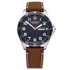 Watch FIELDFORCE Stainless Steel Case Blue Dial Brown Leather Strap Gift 241848 [Victorinox] (316L) []