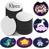 10pcs Sublimation Car Coaster Blanks Neoprene For Personalized Customize Gifts DIY Craft Sublimate Transfer Heat Press Printing