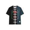 Fila Mihara Yasuhiro Collaboration Loose Fit Logo Print Plaid Crew Neck T-Shirt Men Tops Black F11M223104F-BK