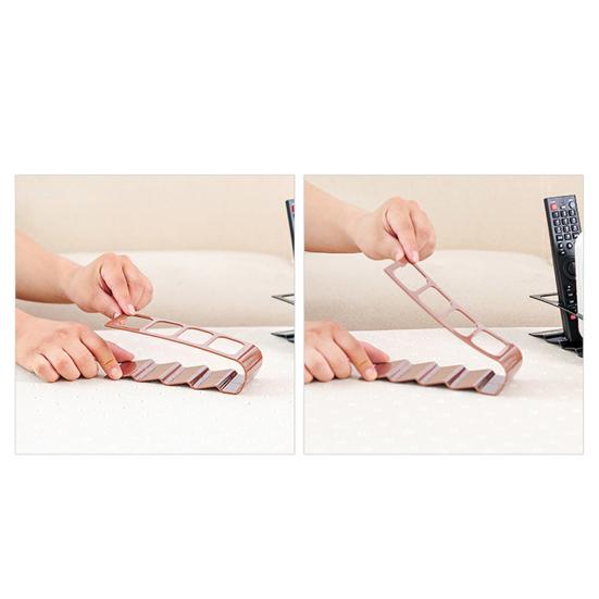 Подставка-органайзер для хранения пультов дистанционного управления с 4 отделениями, из прочного пластика, противоскользящая, многоцелевая, для пультов от телевизора, кондиционера, настольная стойка-держатель