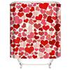 Romantic Heart Print Bathroom Shower Curtain Valentine's Day Waterproof Shower Curtain 180*180cm