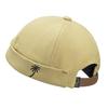 Clape Summer Roll Embroidered Brimless Cotton Sag Stylish Classic Foldable Round Solid Unique Smaller Face Outdoor Men's Cap, Fisherman's Cap, Cap,