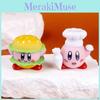 Kirby Cute Cartoon Burger French Fries Chef Style Food Series Model Set Ornament