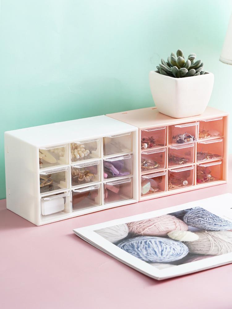 Ящик для хранения вещей в женском общежитии, вдохновленный Douyin: Пылезащитный ящик для канцелярских принадлежностей и ювелирных изделий