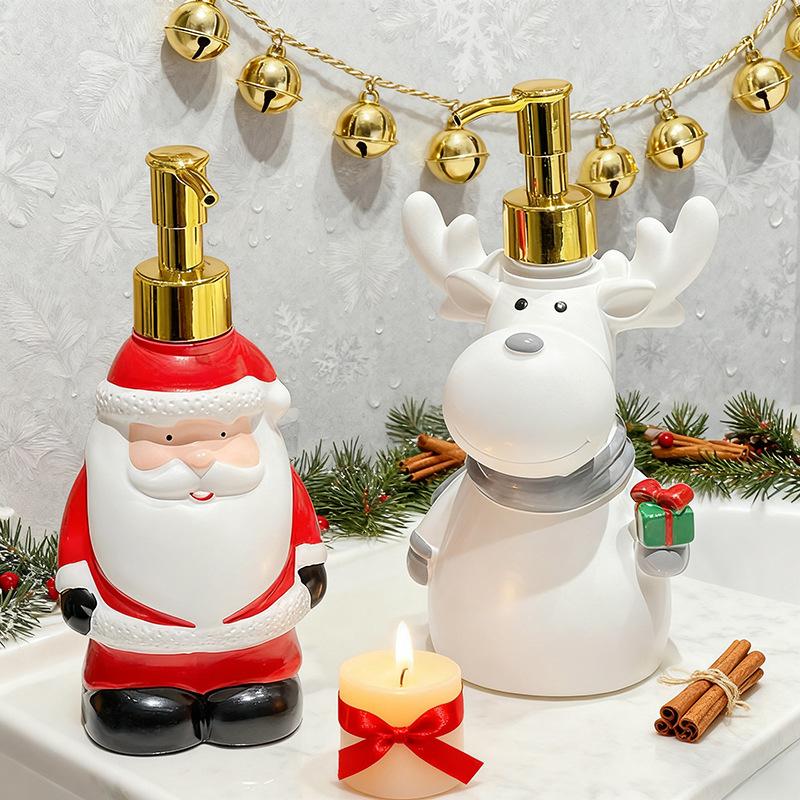 Cartoon Fun Santa Soap Dispenser Bottling Home Bathroom Bathroom Hand Sanitizer Pressing Bottle Decorations