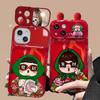 Applicable To Apple 15 Mobile Phone Case IPhone 14pro/13 Northeast Girl Doll Lanyard 11/12 Flip Mirror
