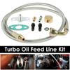 Oil Feed Line Kit For T3/T4/T60/T70 Stainless Steel 90 Degree 41inch Car Oil Feed Line Set with 1/8 NPT Thread Car Accessories