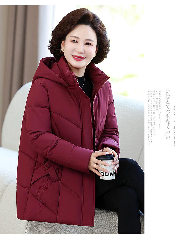Women’s Short Hooded Windproof Thicken Warm Winter Jacket For Mom
