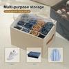 Shoe Storage Box with Transparent Cover Zipper Closure Large Capacity Multiple Compartments Closet Shoe Storage Organizer