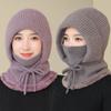 New Female Rabbit Fur Winter Hats Keep Warm Hats For Women Windproof Coldproof Thicken Balaclava Cap