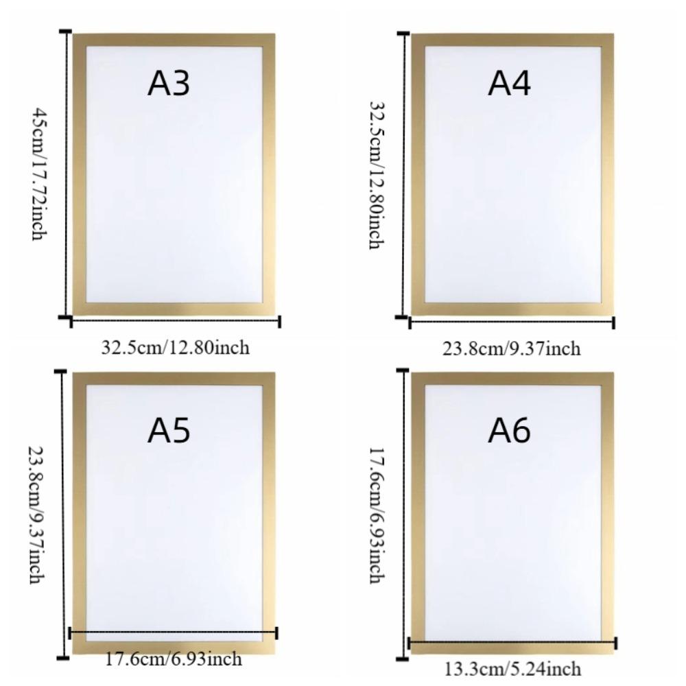 3PCS Wall Mount Self-Adhesive Photo Frame Square Poster Photo Frame Award Frame  Door