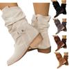 Vintage Boots Short Boots Thick High Heel Middle Boots Women's Boots