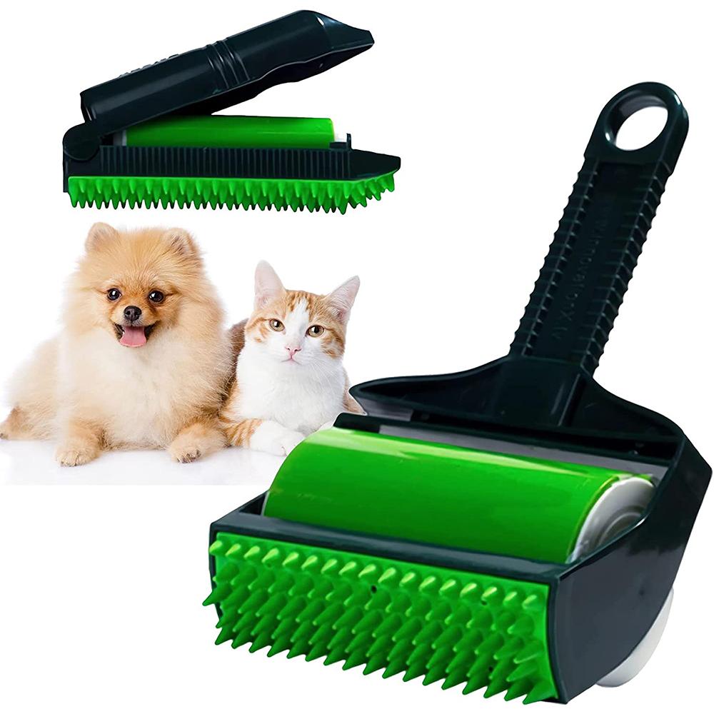 2 Pcs Reusable Washable Stick It Roller for Pet Hairs, Clothes, and Car Seats