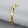 Sale Fine 18k Gold Sterling 4MM Chain Bracelets for Men Charm Women Lady Boy Wedding Party 20cm 8in