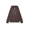 Solid Color Full-Zip Hoodie Men Tops Baroque-Brown DR0404-237