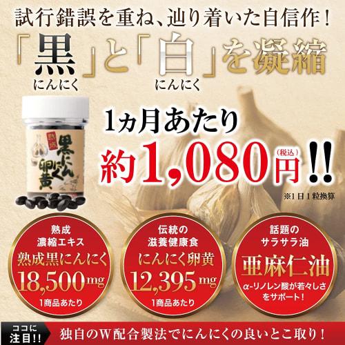 Yazuya Group Kyushu Nature Center Matured Black Garlic Egg Yolk 185 Capsules (One Capsule Per Day for Six Months) Family Size