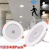 12W LED Recessed Ceiling Lights Indoor Motion Sensor Round Lamp AC85-265V White/Warm White Downlight for Home Outdoor Lighting