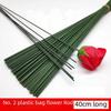 40cm Green Rubber-Coated Floral Wire for DIY Arrangements