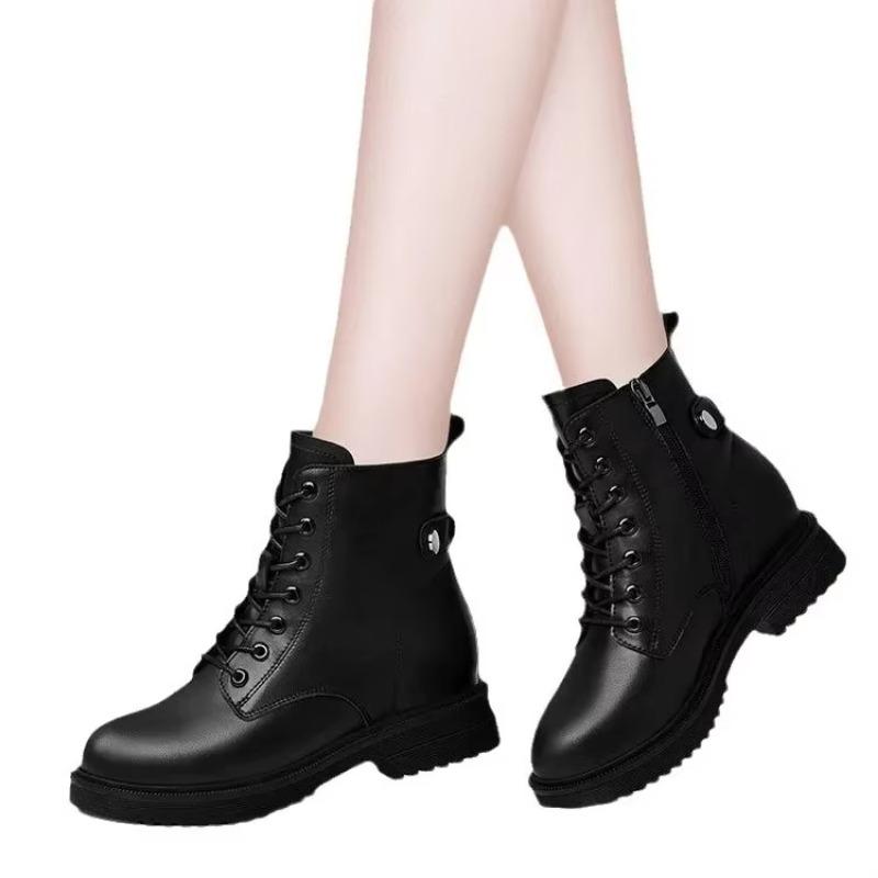 Women's Ankel Boots Autumn Winter Women ChelseaWomens Short Boots Flat Shoes Fashion Platform Boots Gothic Botas De Mujer