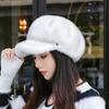 New Autumn And Winter Imitation Mink Down Beret Hat Senior Sense Of Big Head Circumference Leisure Warm Duck Tongue Hat Women's Hat