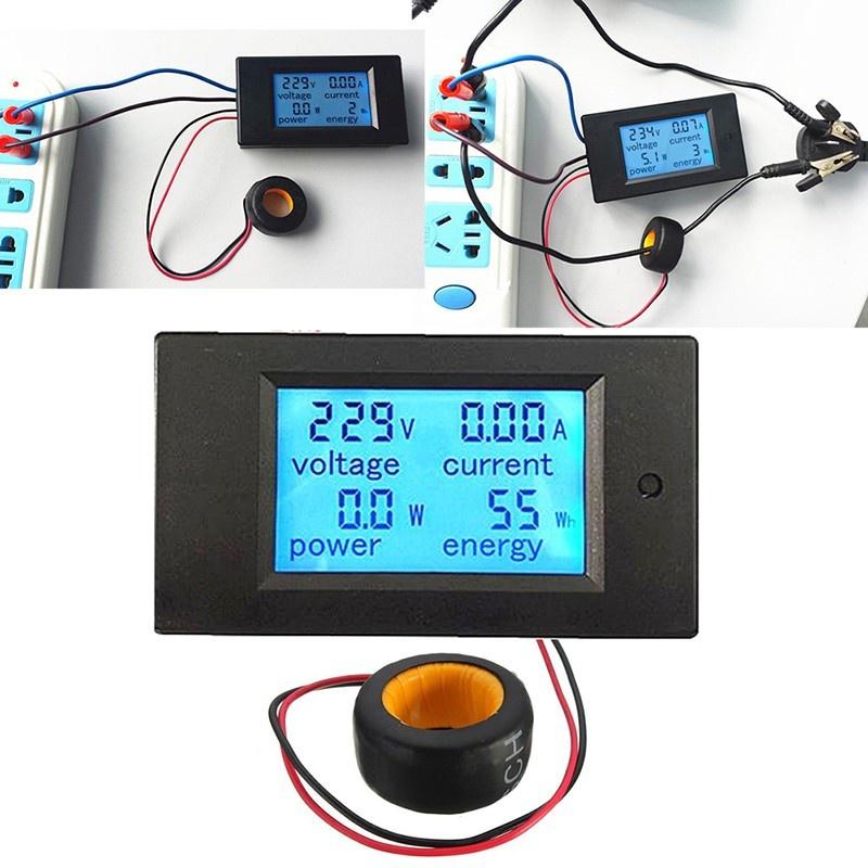 AC Voltage Meters 100A/80~260V Power Energy Analog Voltmeter Ammeter Watt Current LAmps