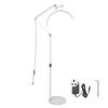 20W Half Moon Lamp Adjustable Rotatable Eyelash LED Floor Light Extendable White Floor Lamp