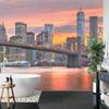 Photomural Lower Manhattan Skyline And Brooklyn Bridge Smooth Vinyl 90x60