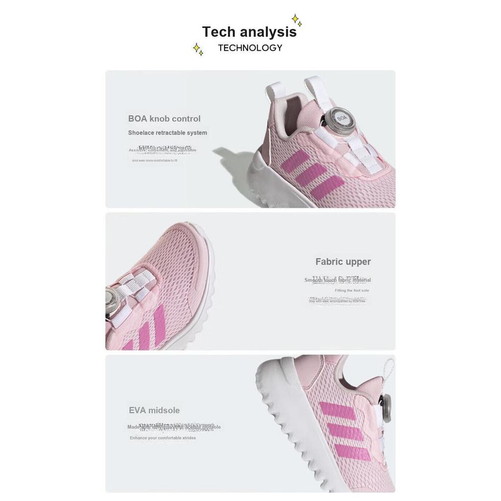 Adidas ActiveFlex BOA 3.0 Удобные Универсальные Нескользящие Прочные Низкие Повседневные Кроссовки Детские Розовые Белые IE3959