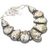 Ocean Jasper Gemstone Handmade 925 Silver Jewelry Necklace 18" JCN370-1