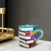 Cup, Paint Book Mug, Novelty Gift for Lovers, Unique Handmade Coffee Funny Bookish Tea Cup
