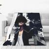 Anime Velvet Throw Blankets My Hero Academia Hone Nuki Juzo Blanket for Sofa Car Super Soft Bed Rug