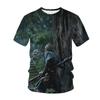 Summer Men's Harajuku Trendy T-shirt Black 3D Myth