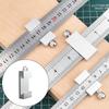 Woodworking Ruler Positioning Adjuster Scribing Locator, Ruler Stops Fences Scribing Steel Ruler Positioning Block