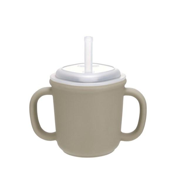 Edison Self Silicone Two-Handed Straw Cup 200ml, Beige, 1 Piece