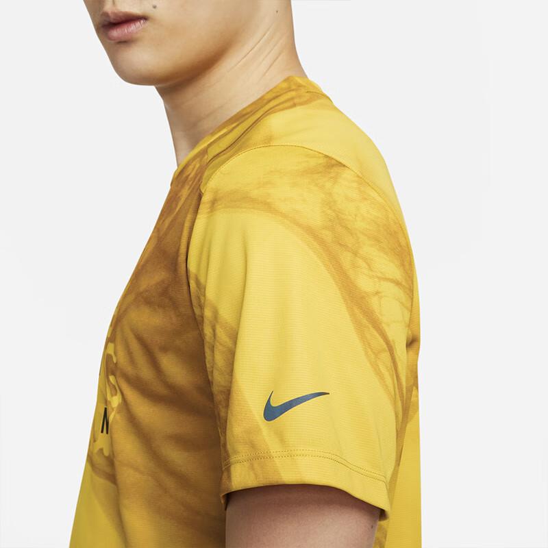 Nike Dri-FIT Run Division Rise 365 Tie-Dye Letter Print Quick-Drying Short Sleeve T-Shirt Men Tops Bright-Sulfur FB6880-709