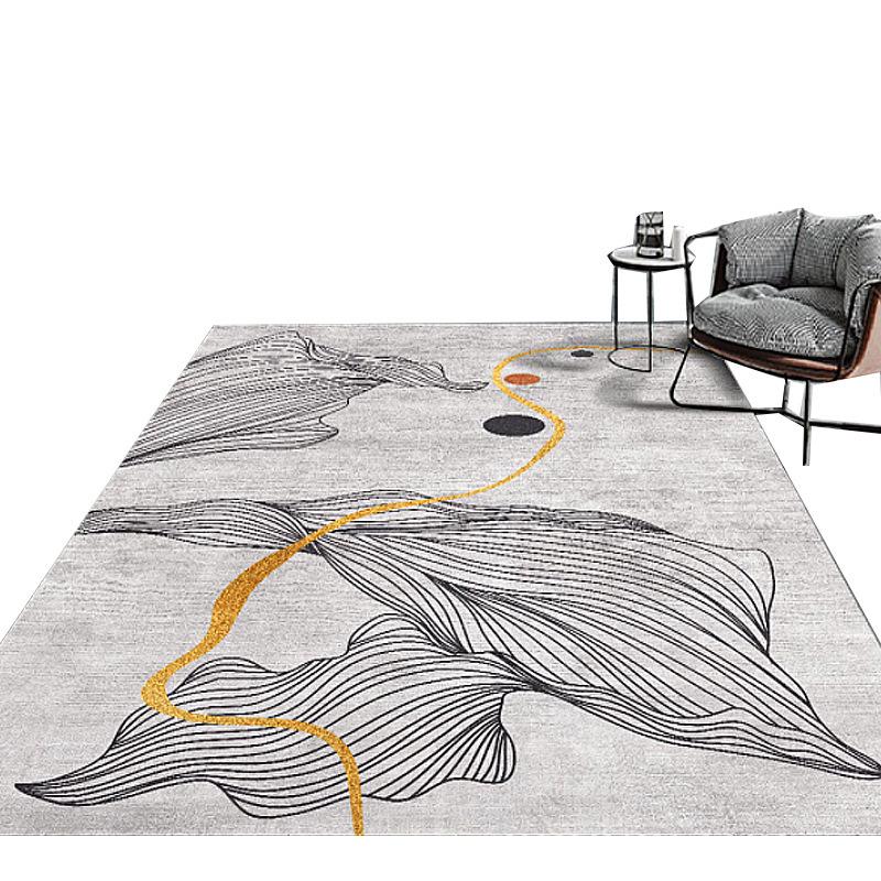 Nordic Living Room Carpet: Modern Simple Luxury Floor Mat for Bedroom & Coffee Table, Washable.