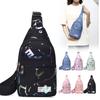 Women'S Chest Bags Geometric Print Oxford Cloth Casual Crossbody Bag Sports Travel Outdoor Chest Shoulder Bags