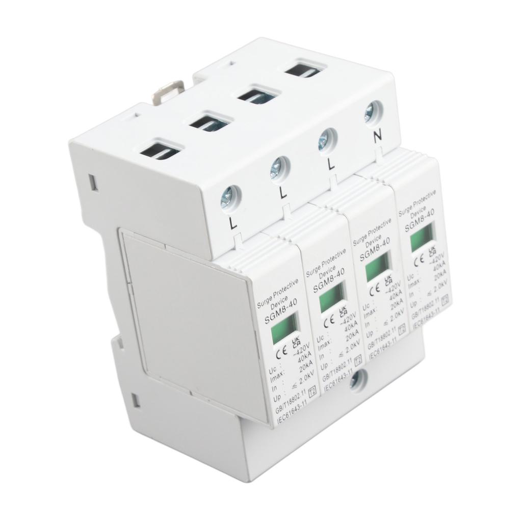 4P 40KA House Surge Din Rail Lowvoltage Protector Arrester Device for Thunder Protection
