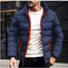 Autumn and Winter Men's Solid Color Cotton-padded Jacket Fashionable Simple Atmosphere Men's Cotton-padded Clothes