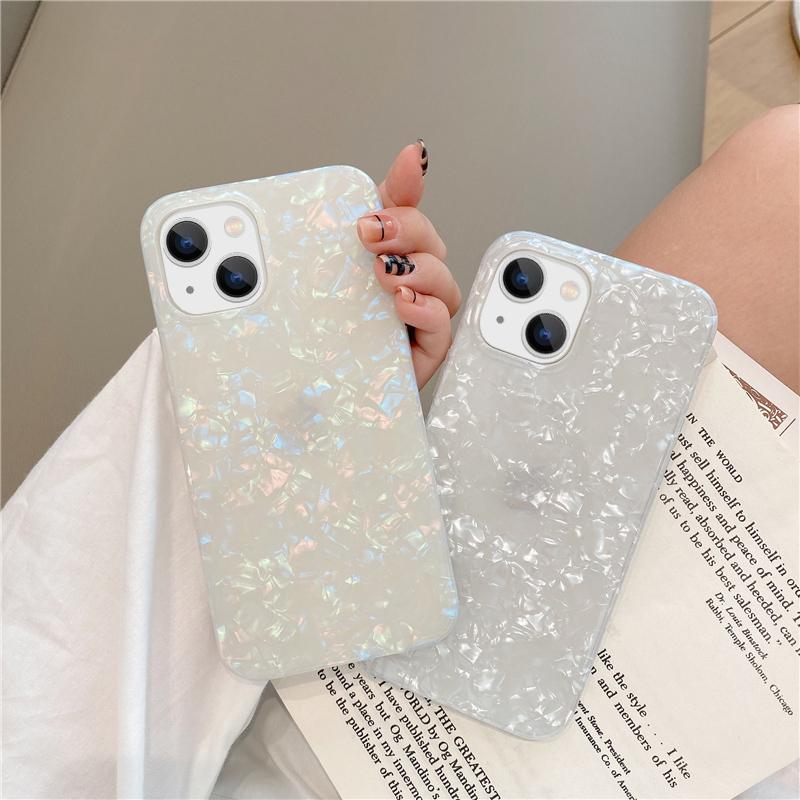 Dream Shell Glitter IMD Phone Case For iPhone 16 Plus 15 Pro Max 14 Pro 13 12 11 Shockproof Slim Hard Bumper Cover