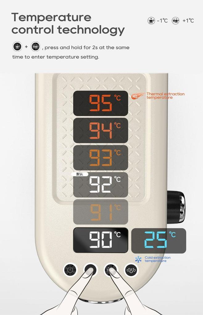 New HiBREW H10B Espresso Coffee Machine, 20Bar Extraction Pressure, Semi-Automatic, Adjustable Temperature & Cup Volume