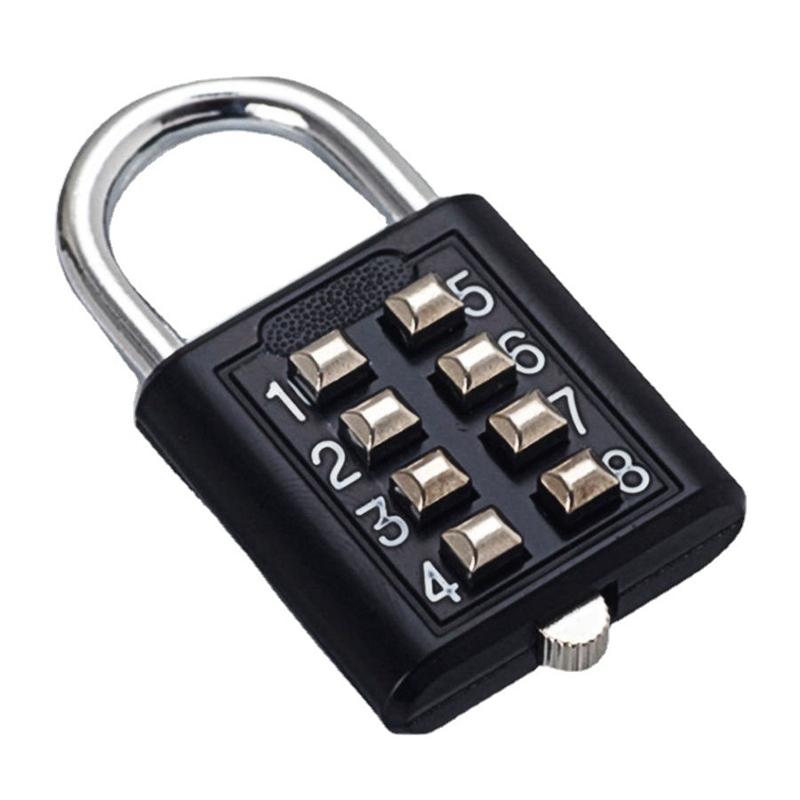 8 Position Push Button Combination Padlock,5 Position Locking Mechanism,Gym Locker Toolbox Combination Padlock
